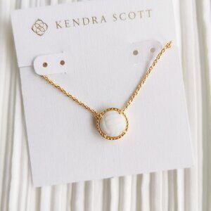 Kendra Scott Gold and White Necklace Volleyball